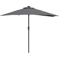 vidaXL Ombrellone da giardino, 294 x 150 x 224 cm, poliestere e acciaio