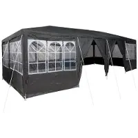 vidaXL Tenda da festa , 800 x 400 x 266 cm, antracite, polietilene