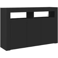 vidaXL Credenza nera 116 x 30 x 75 cm Materiale a base di legno