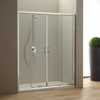 KIAMAMI VALENTINA Nicchia per porta doccia 160 cm giada cristallo trasparente