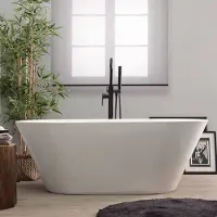 KIAMAMI VALENTINA Vasca da bagno autoportante in acrilico bianco 180cm | Allegra