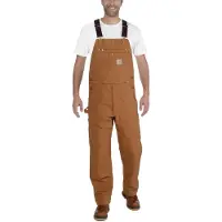 Carhartt Bib Overall Pantaloni tempo libero Uomo (42 - Length: 34, marrone)
