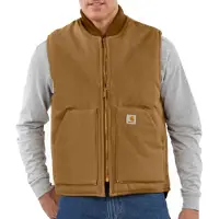 Carhartt Insulated Rib Collar Vest Gilet tempo libero Uomo (S, marrone)