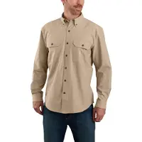 Carhartt Loose Chambray L/S Shirt Camicia Uomo (M, beige)