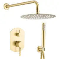 Valaz Moderno soffione a pioggia da incasso NALA, oro spazzolato, Ø 20 cm