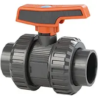Cepex 37044 Valvole A Sfera In Pvc-u Ø63 Serie Standard Ptfe Epdm Attacco A Incollaggio Punto Nero