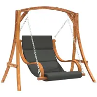 vidaXL dondolo Hollywood con supporto in abete massiccio con finitura in teak