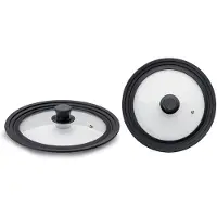 Ibili Coperchio In Vetro Per Padella Con Bordo Silicone 28-30-32 Cm