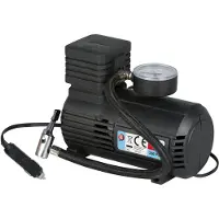 All Ride Compressore portatile Compressore d'aria 15Bar - Collegamento al veicolo Accendisigari - Tubo aria incluso 45 CM - 140 x 80 x 170 MM - Potenza 144W - Plastica - Nero