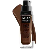 Nyx Can't Stop Won't Stop Full Coverage Foundation Deep Espresso 30ml