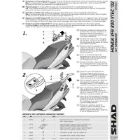 Shad Attacco Posteriore Per Top Case Honda Vfr800/vfr800 Vtec