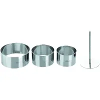Ibili Set Di 3 Anelli Rotondi Con Spingitore