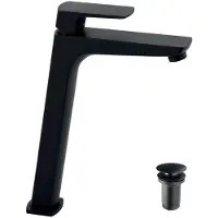 Novaservis Miscelatore per lavabo alto Nobless EGO nero con bocca di erogazione 43503,5