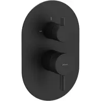 Ravak Rubinetto a incasso Esprit ES 065.20BLM.O2.RB07E a 2 vie senza corpo, nero opaco