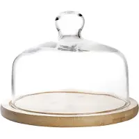 Ibili Top Con Base In Legno Vetro 18 Cm