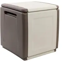 Art Plast Baule Portatutto Cm 54 X 53 X H 57 - Tortora/Ecru