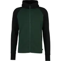 Stoic MerinoFleece260 FlenSt. Zip Hoody Felpa di merino con cappuccio Uomo (3XL, verde/nero)