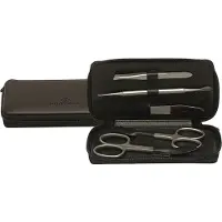 Windrose Ambiance Scatola per gioielli Vera Pelle 12 cm nero