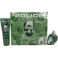 Police Set : To Be Camouflage, Eau De Toilette, per uomo, 75 ml + To Be Camouflage, Idratante, Lozione per il corpo, 100 ml
