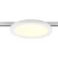 TRIO Lighting Camillus Luce a binario LED per DUOline, bianco, Ø 26 cm