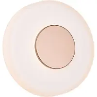 TRIO Lighting Applique a LED Celeste, marrone/bianco, Ø 22 cm vetro dimmerabile