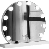 Sensahome Hollywood specchio con illuminazione - 3 posizioni - 2700 K/4500 K/6400 K - specchio per il trucco - luce regolabile - 40 cm - bianco