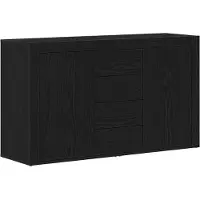 vidaXL Credenza look rovere nero 120 x 36 x 69 cm materiale a base di legno