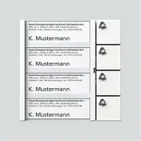 Mobotix Modulo a pulsante Siedle&Söhne bianco TM 612-4 W