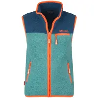 TROLLKIDS Kid's Hemsedal Vest Gilet in pile Bambini (92, turchese)