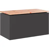 vidaXL Panchina da giardino , nera, 80 x 40 x 43 cm