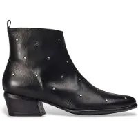 Wonders per donna. D-2002 Stivaletti in pelle nera Fei 02 (38), Nero, 3 a 5cm, Cerniera, Casual