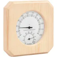 vidaXL Set di igrotermografo e clessidra per sauna 2 in 1 in legno di pino massiccio