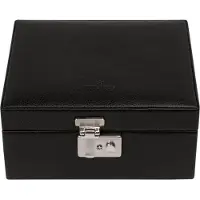 Windrose Beluga Scatola per gioielli Vera Pelle 19.5 cm nero