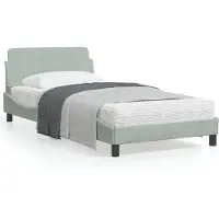 vidaXL Struttura letto "Dover" grigio chiaro 100x200 cm velluto