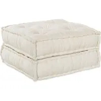 vidaXL Divano modulare, 2 pezzi, tessuto crema, 140 x 70 x 36 cm