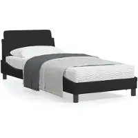 vidaXL Struttura letto con testiera "Dover" nera 90x190 cm in velluto