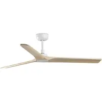Faro Ventilatore Heywood M, DC bianco/legno chiaro