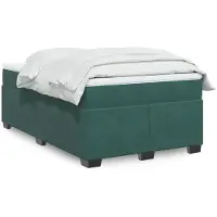 vidaXL Letto a molle con materasso verde scuro 120x190 cm in velluto