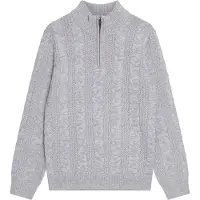 French Connection Half Zip Cable Ecru Mel Taglia: XL | Maglioni a maglia Outlet | Uomo | Marrone