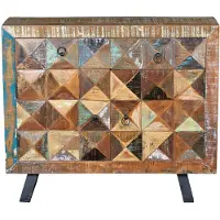 GINER Y COLOMER Consolle a forma di diamante realizzata in legno di recupero, 87 cm x 100 cm x 32 cm Giner y Colomer