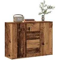 vidaXL Credenza effetto legno vecchio 88x30x64 cm Materiale a base di legno