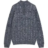 French Connection Half Zip Cable Twist Marine Mel Taglia: S | Maglioni a maglia Outlet | Uomo