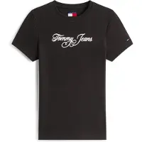 Tommy Hilfiger Slim Essential Logo T-shirt Black Taglia: S | Maglie Sportivi Outlet | Donna | Nero