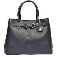 Sarya Couture OU Borsa A Mano In Pelle Blu Scuro — Borsa a mano