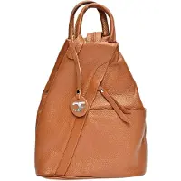 Carla Ferreri Zaino in pelle cognac — Zaino