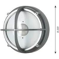 Louis Poulsen applique da esterni LED Skot, alluminio/trasparente, IP66
