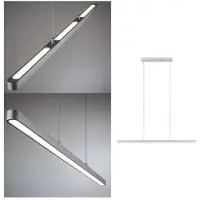 Paulmann Lampada LED a sospensione Lento, cromata, 100 cm, luce verso