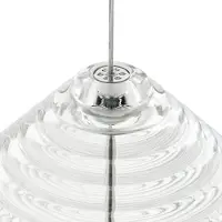 Tom Dixon lampada LED a sospensione Press Cone, trasparente, Ø 34 cm, 927