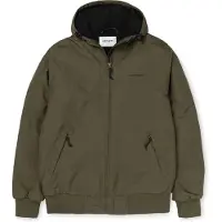 Carhartt WIP - Giacca idrorepellente foderata in pile - Hooded Sail Jacket Cypress Black per Uomo in Nylon - Taglia L - Kaki