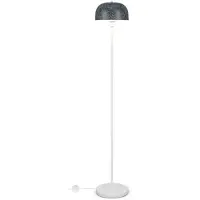Costway 146cm Lampada da terra con interruttore a pedale, base per lampadina E27 e paralume, lampada da lettura per soggiorno, studio, camera da letto
